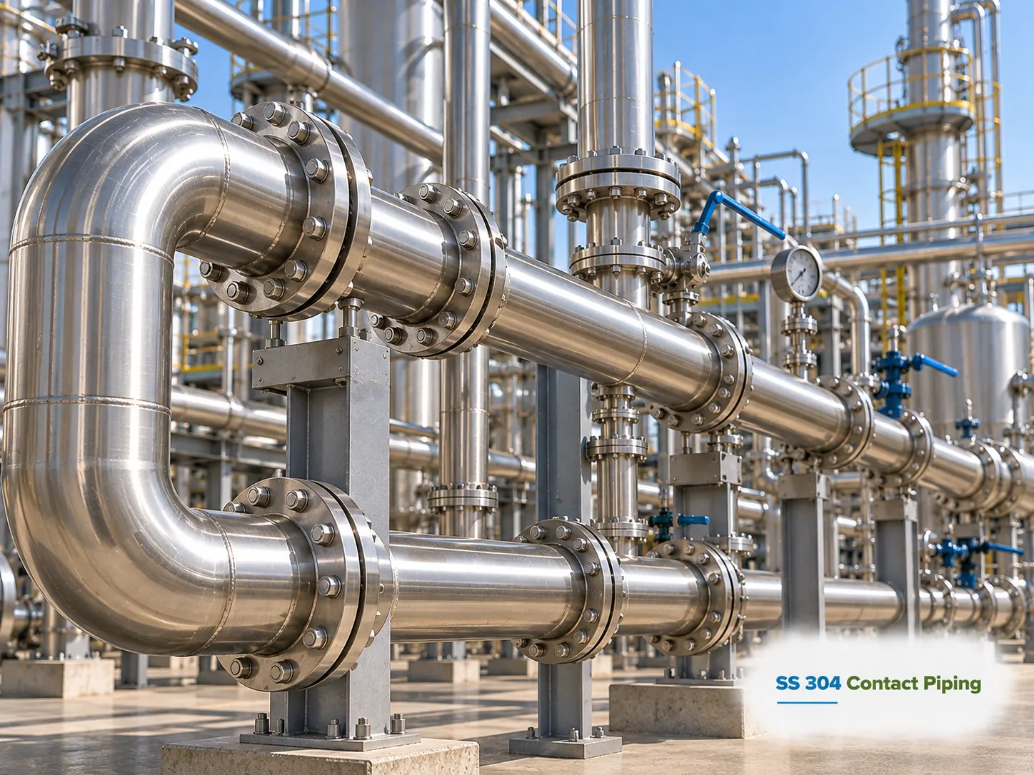 Acid-Grade SS 304 Contact Piping